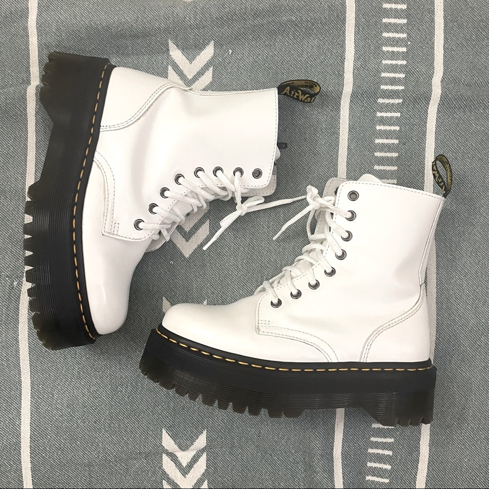 White Dr. Martens Jadon boots